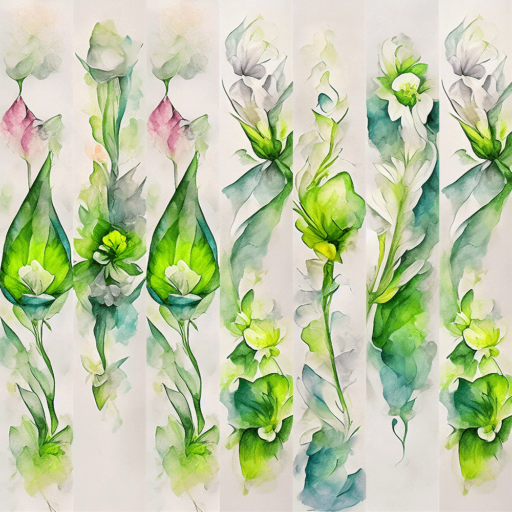 AI Green Flowers #4