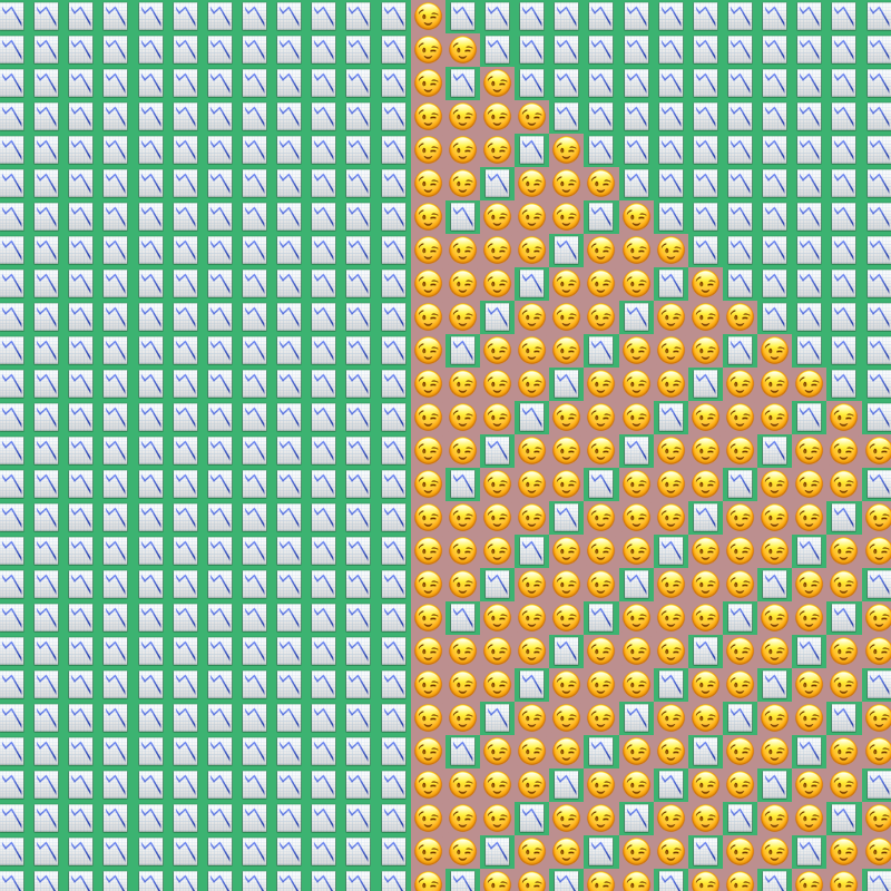 Elementary Cellular Emoji Automata #905