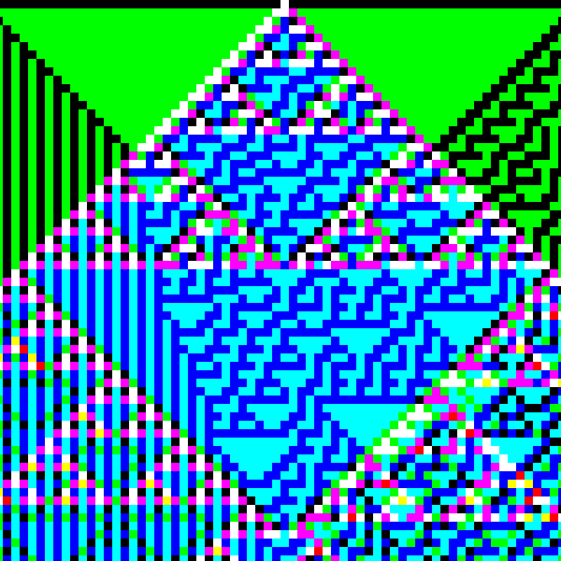 RGB Elementary Cellular Automaton #552