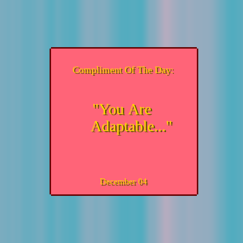 Compliment Of The Day #3