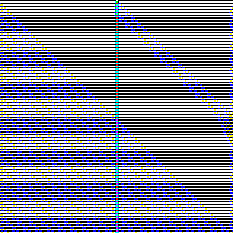 RGB Elementary Cellular Automaton #309