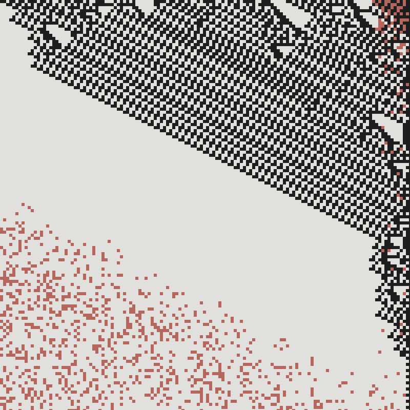 Colored Elementary Cellular Automaton #116