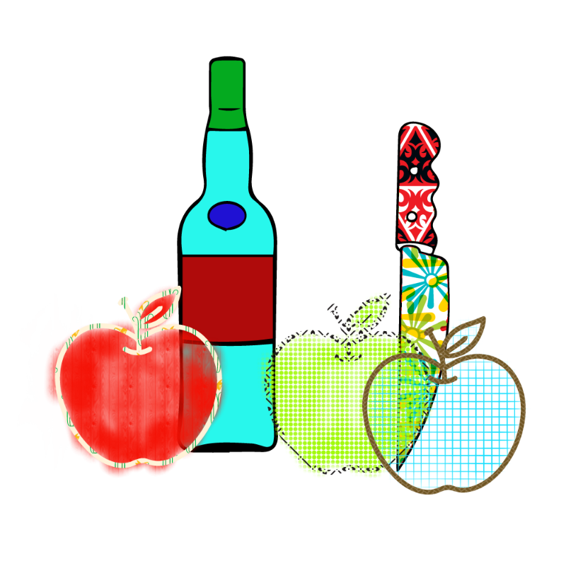 bottle and apples #2