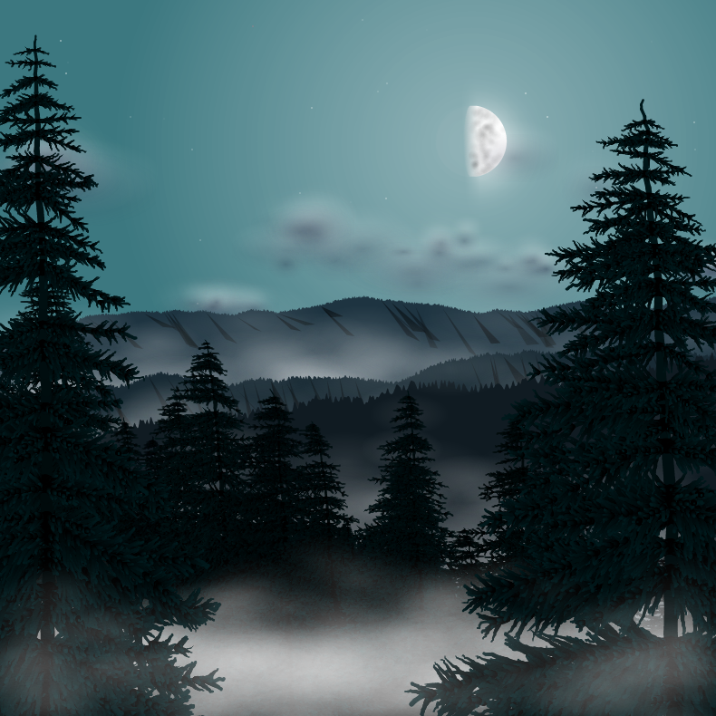 Moonlit Mountains #98