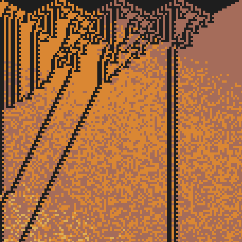 Colored Elementary Cellular Automaton #243