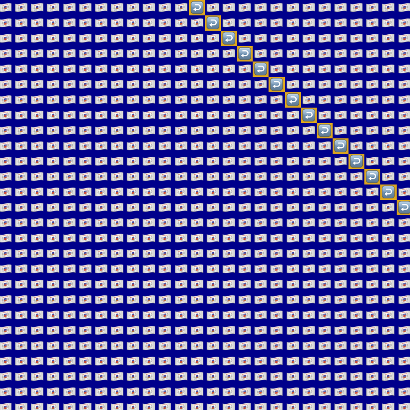 Elementary Cellular Emoji Automata #412