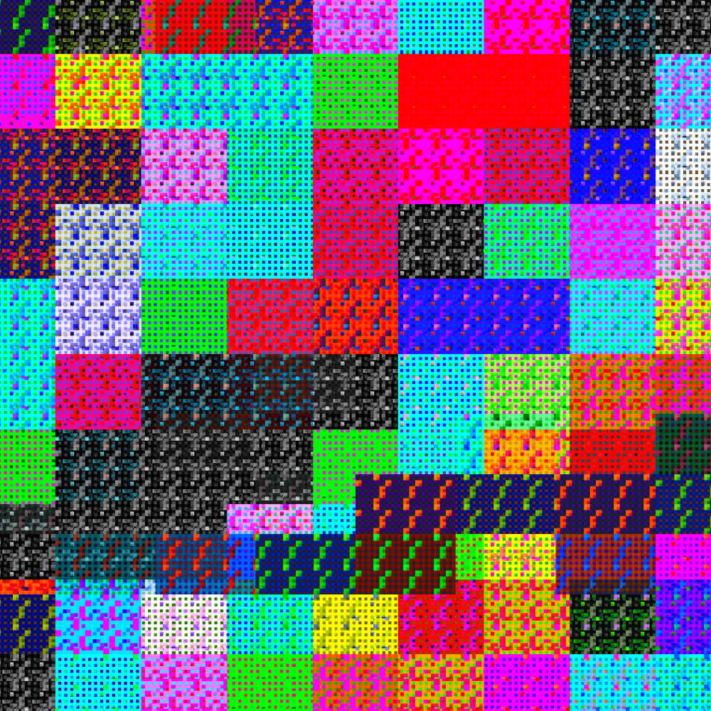 Multicolored Pixelated Field #5