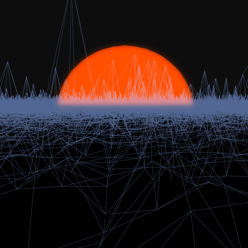 Generative Retrowave Field #15