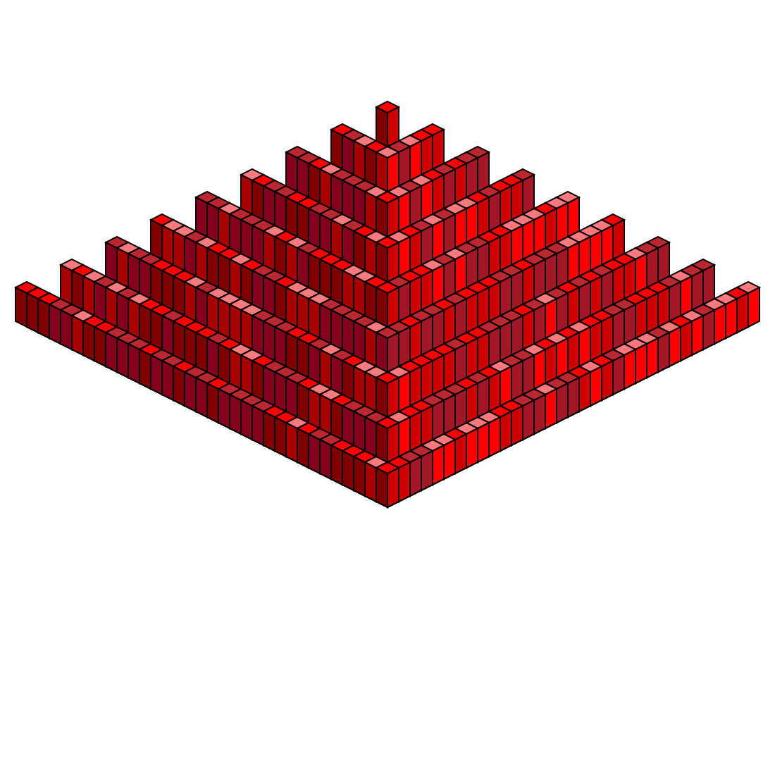 Isometric Grid Pyramid #4