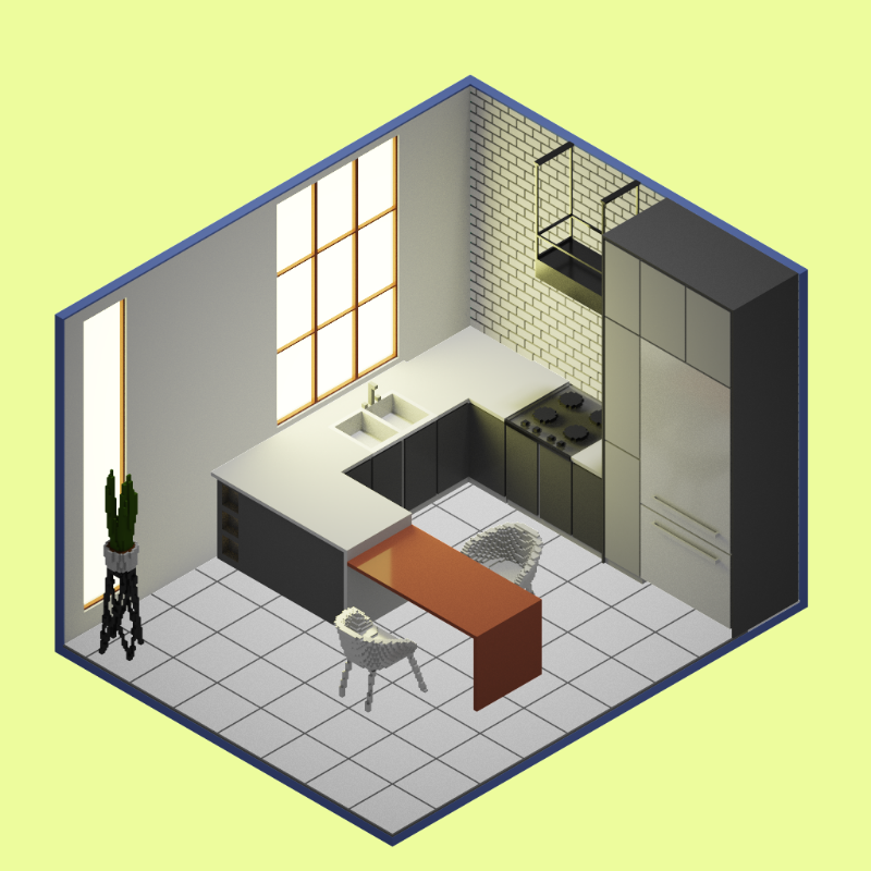 Isometric kitchen #4