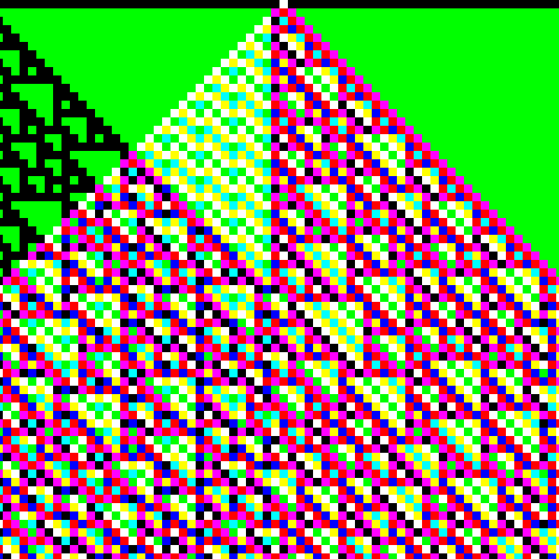 RGB Elementary Cellular Automaton #837