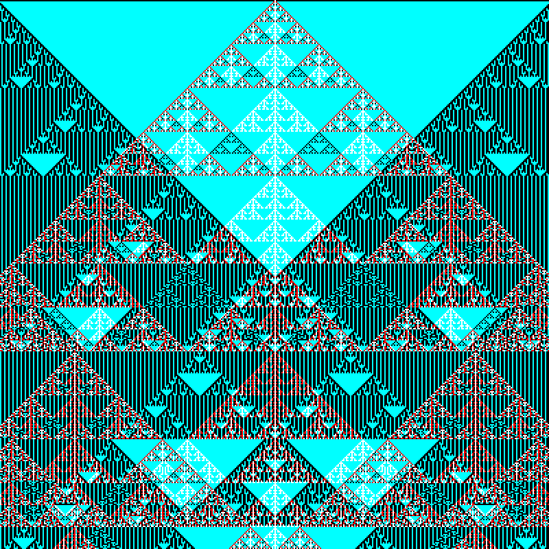 RGB Elementary Cellular Automaton #503