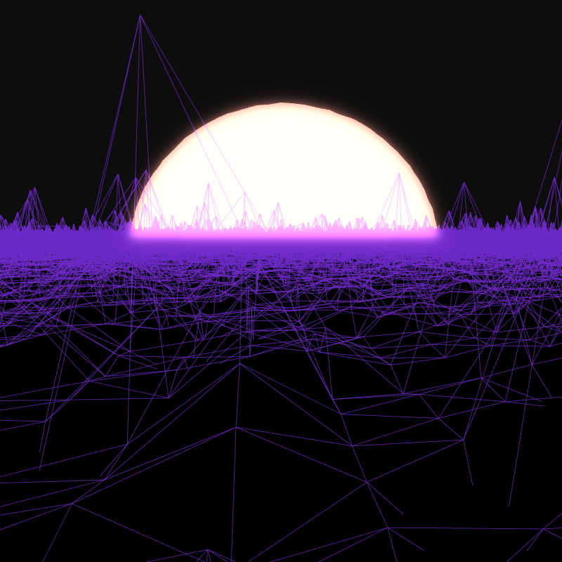 Generative Retrowave Field #75