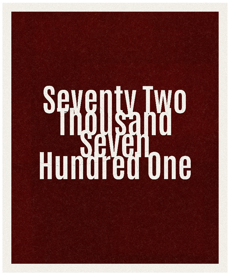 Count #72701