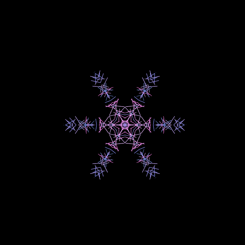 Neon Hologram Snowflake #3