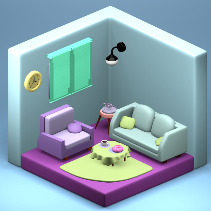 3D Fantasy Living room #27