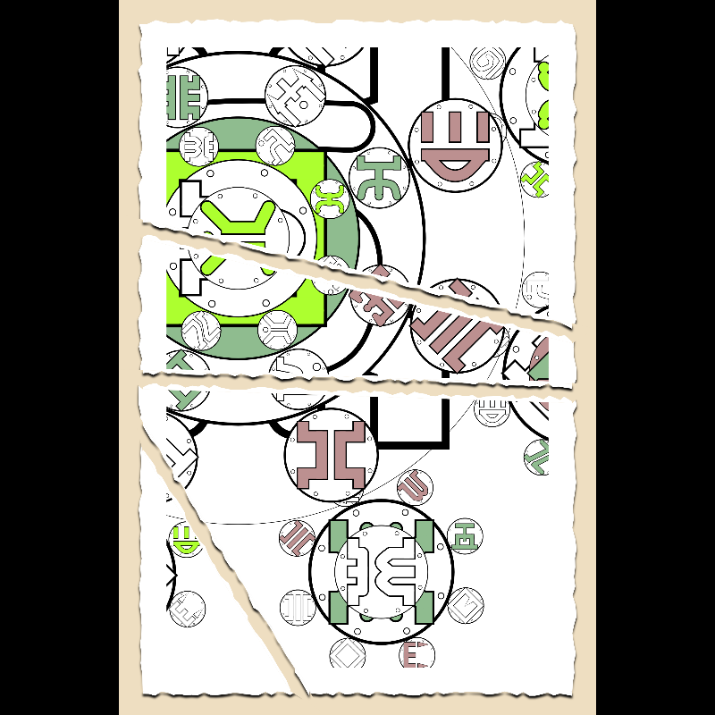 Fractals and fractures -"Alphabetic Signs" #31