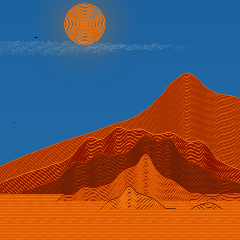 Painted Mountain Sunset #219