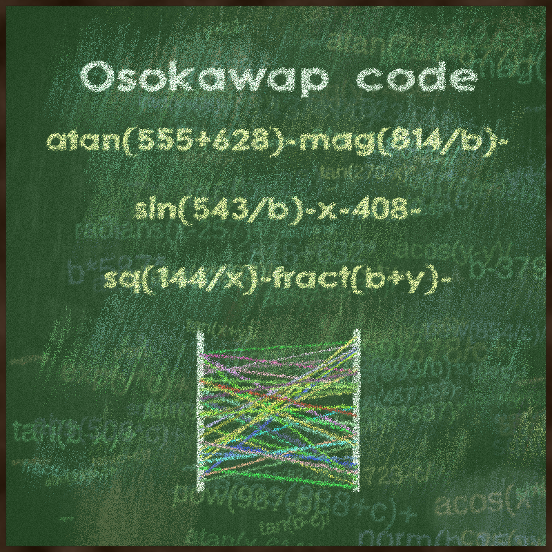 Formula on chalkboard 100% code #12