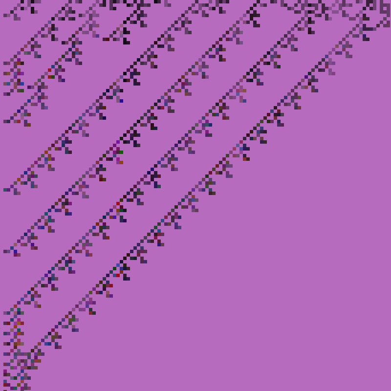 Colored Elementary Cellular Automaton #192