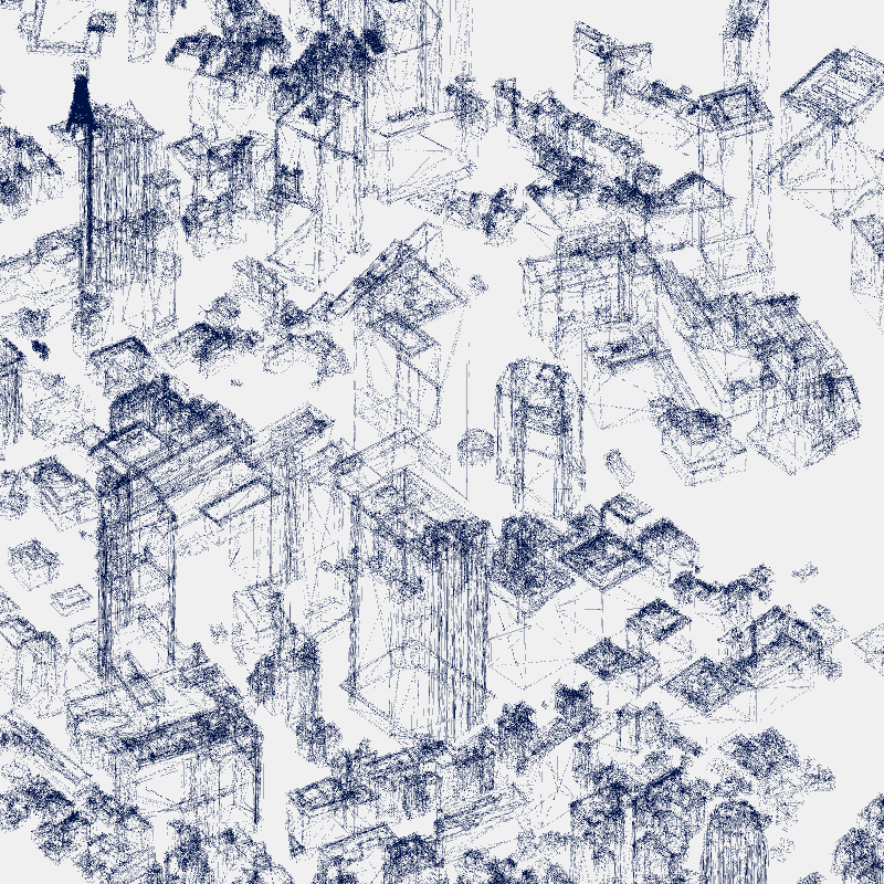 Algorithmic Drawing: Minato City Tokyo #62