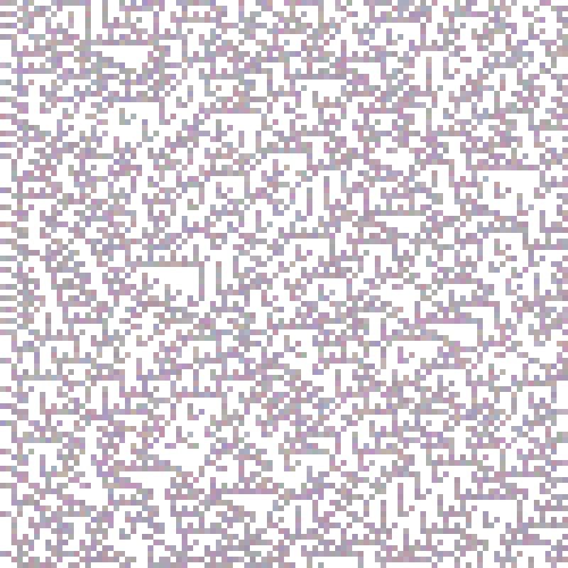 Colored Elementary Cellular Automaton #88