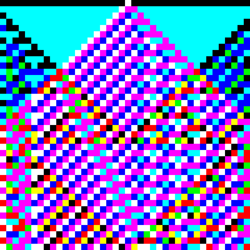 RGB Elementary Cellular Automaton #352