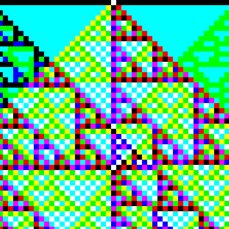 RGB Elementary Cellular Automaton #823