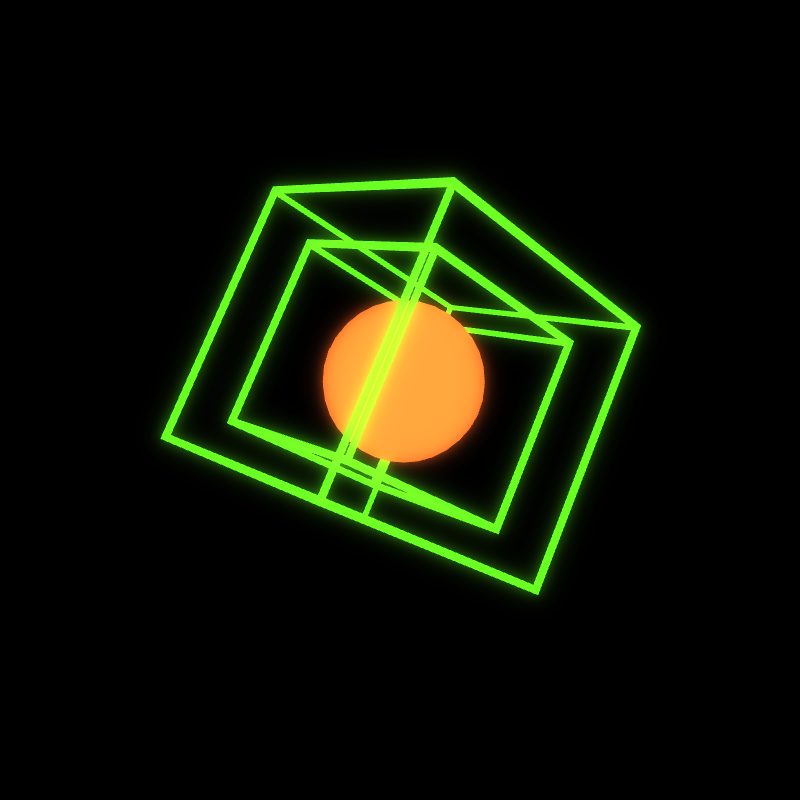 Generative Animation : Two Cube and Sphere #2