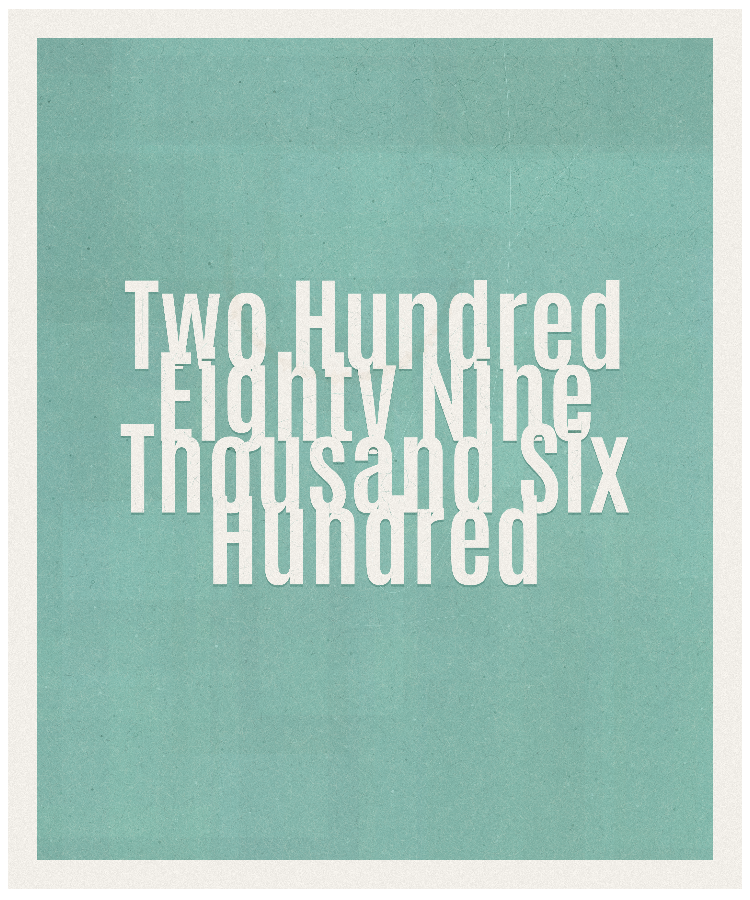 Count #289600