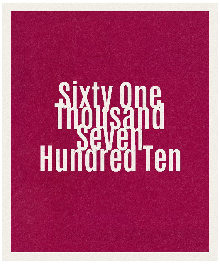 Count #61710