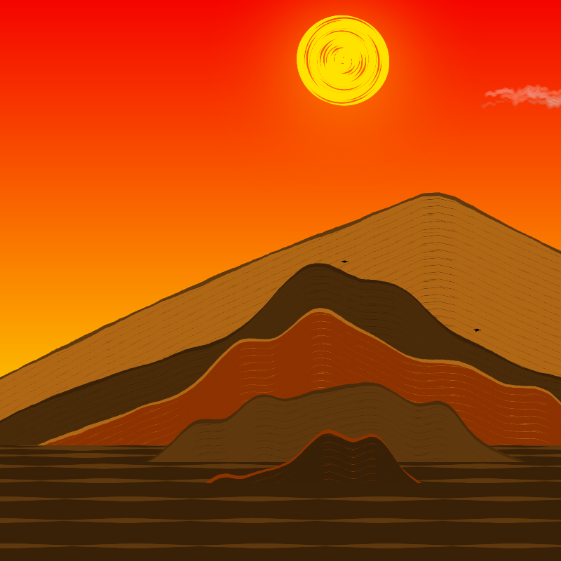 Painted Mountain Sunset #1