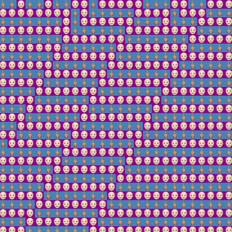 Elementary Cellular Emoji Automata #492