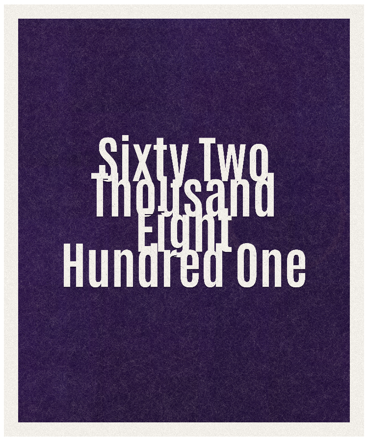 Count #62801
