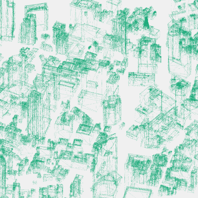 Algorithmic Drawing: Minato City Tokyo #88