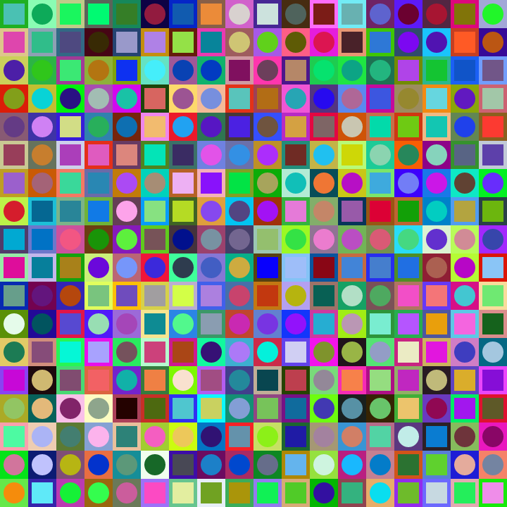 Square Dot Composition #128