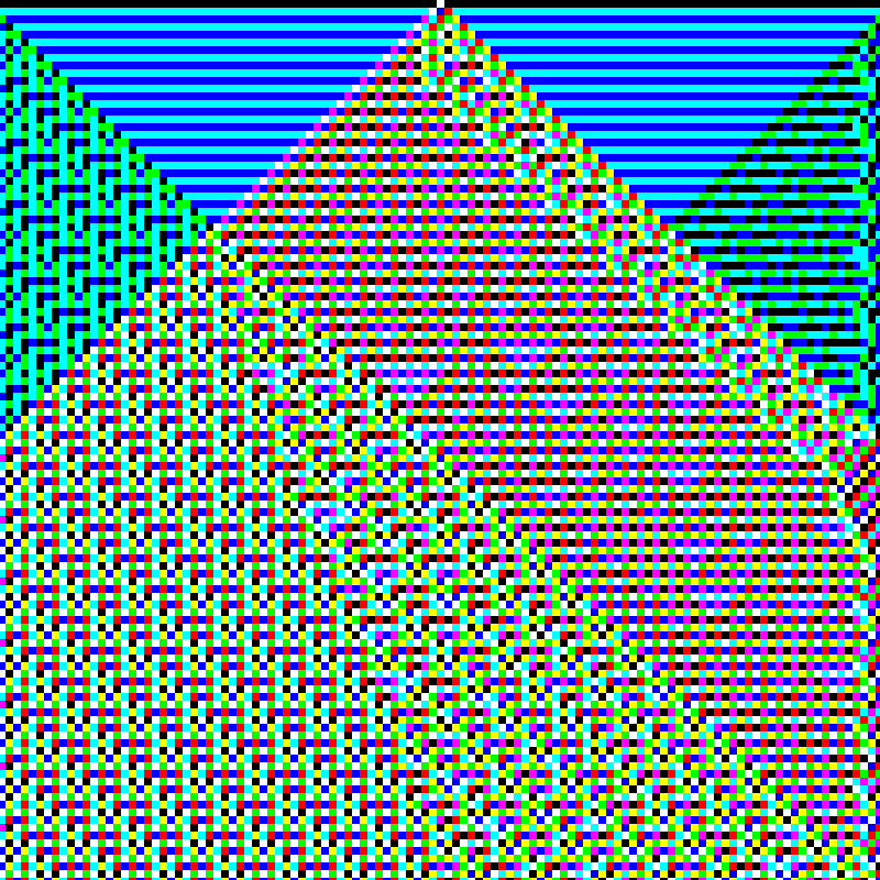 RGB Elementary Cellular Automaton #294