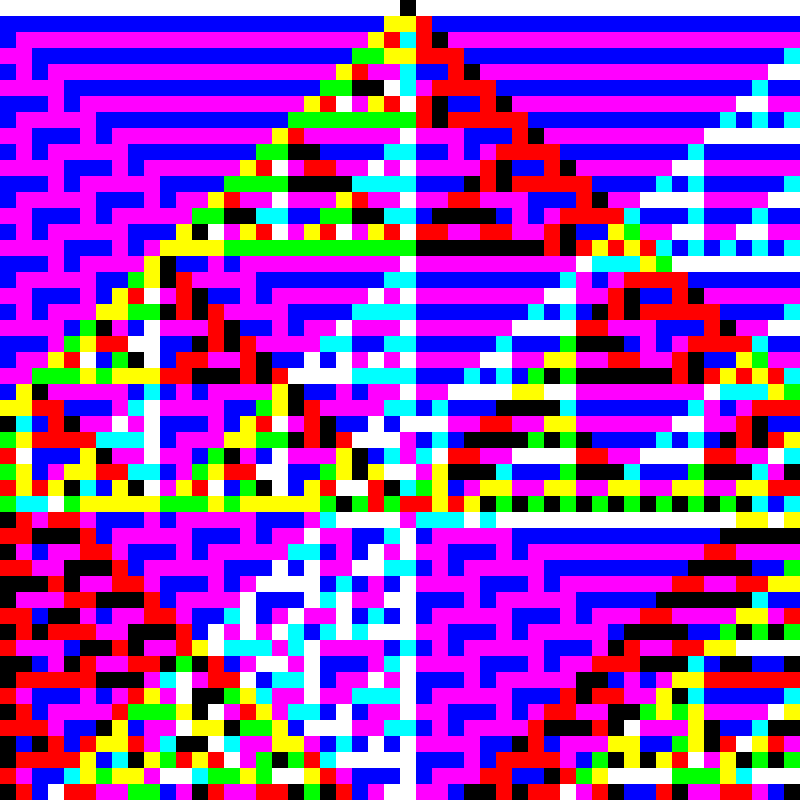 RGB Elementary Cellular Automaton #123