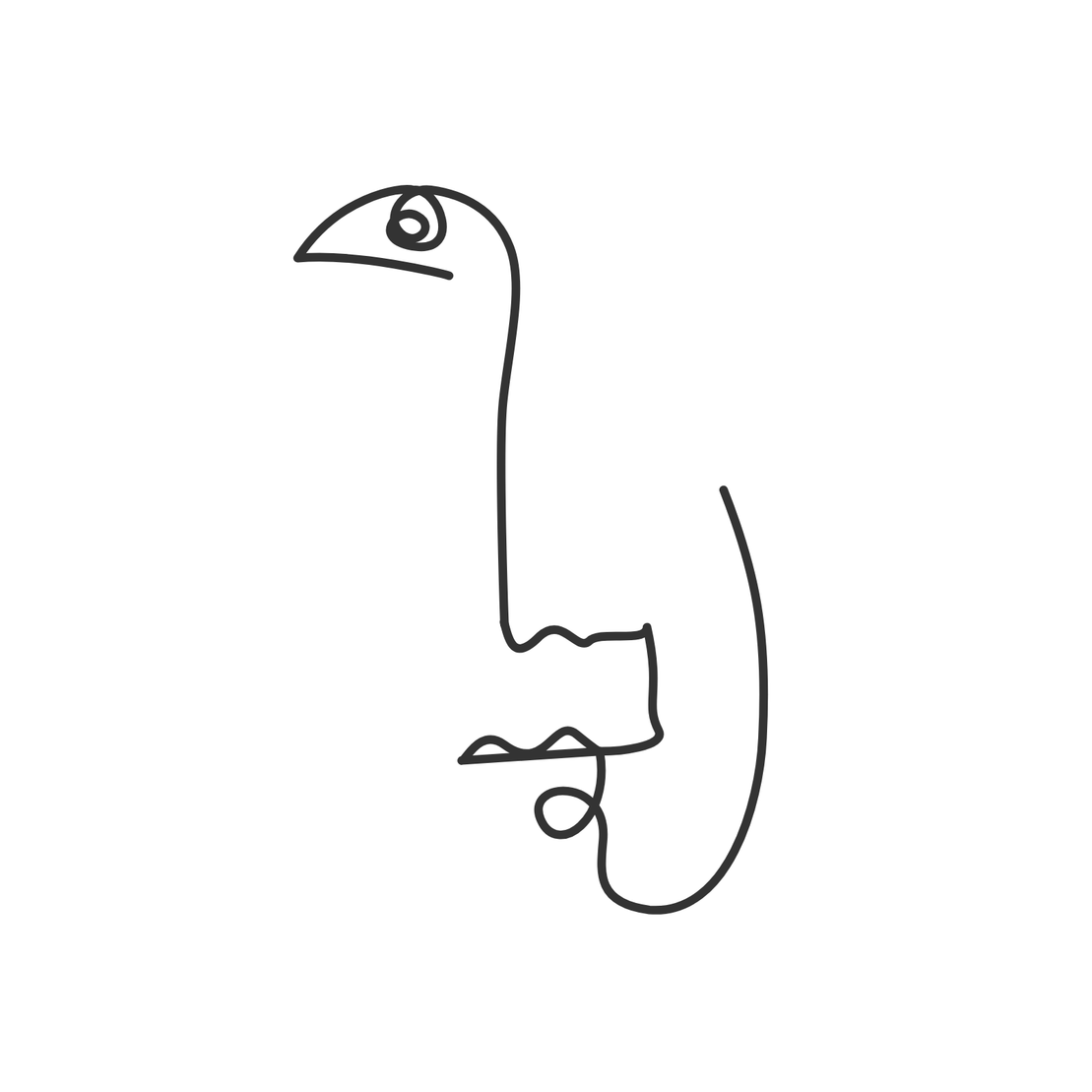 One line faces #18