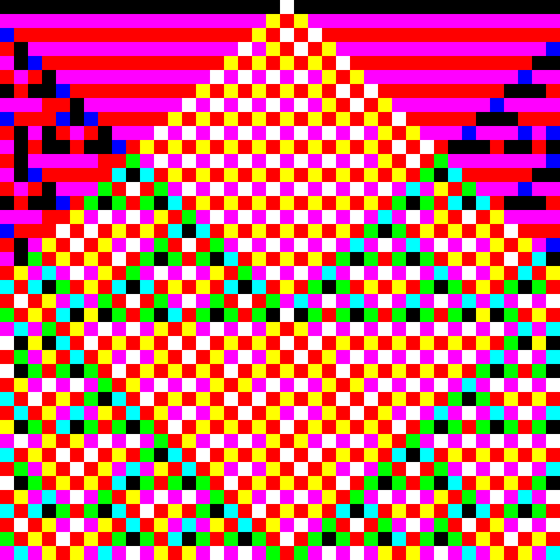 RGB Elementary Cellular Automaton #107