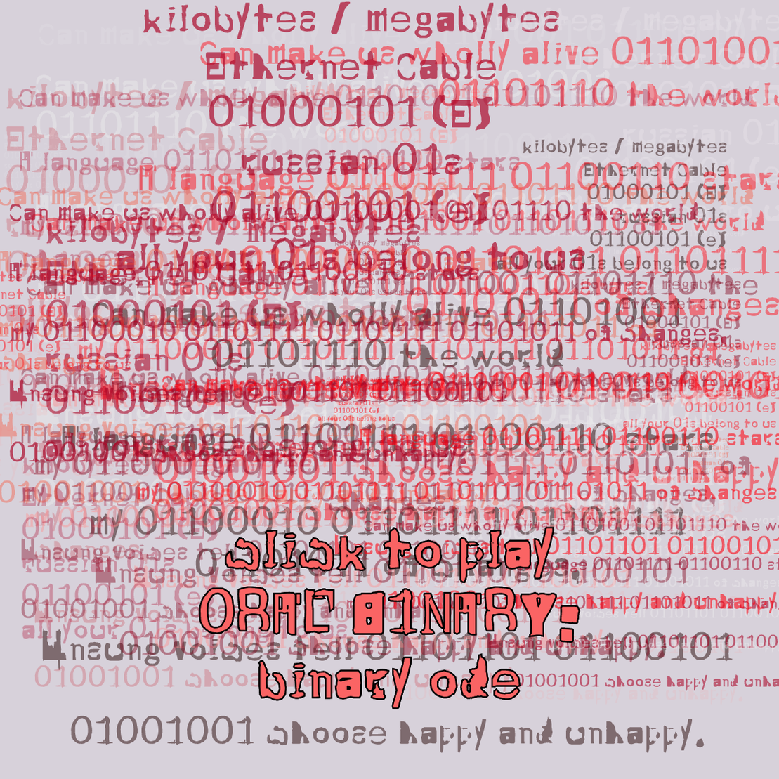 0RAL B1NARY: “BINARY ODE” #7