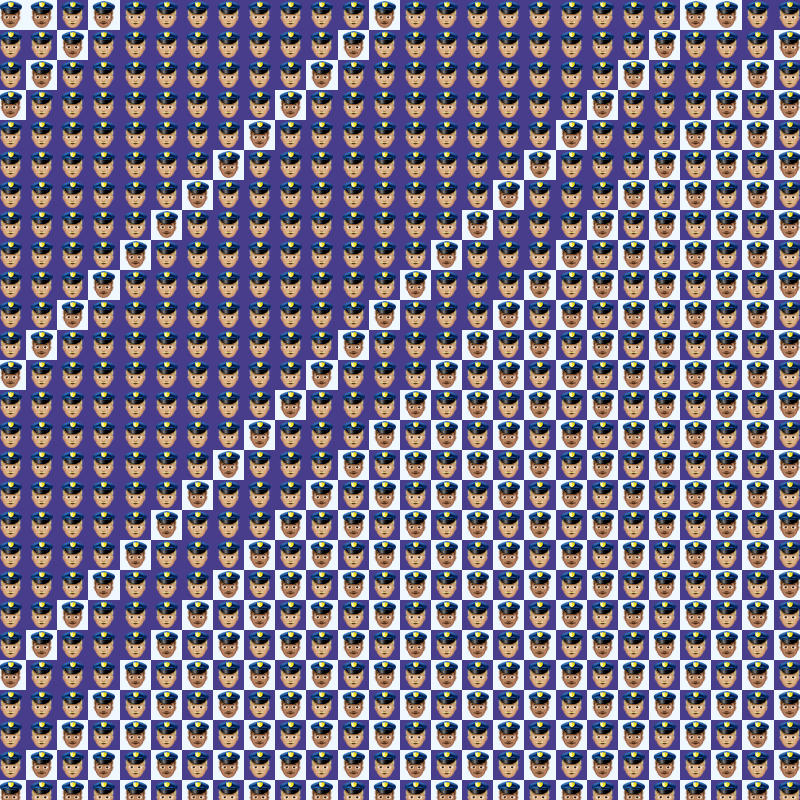 Elementary Cellular Emoji Automata #696