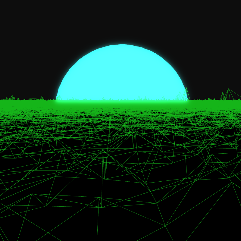 Generative Retrowave Field #96