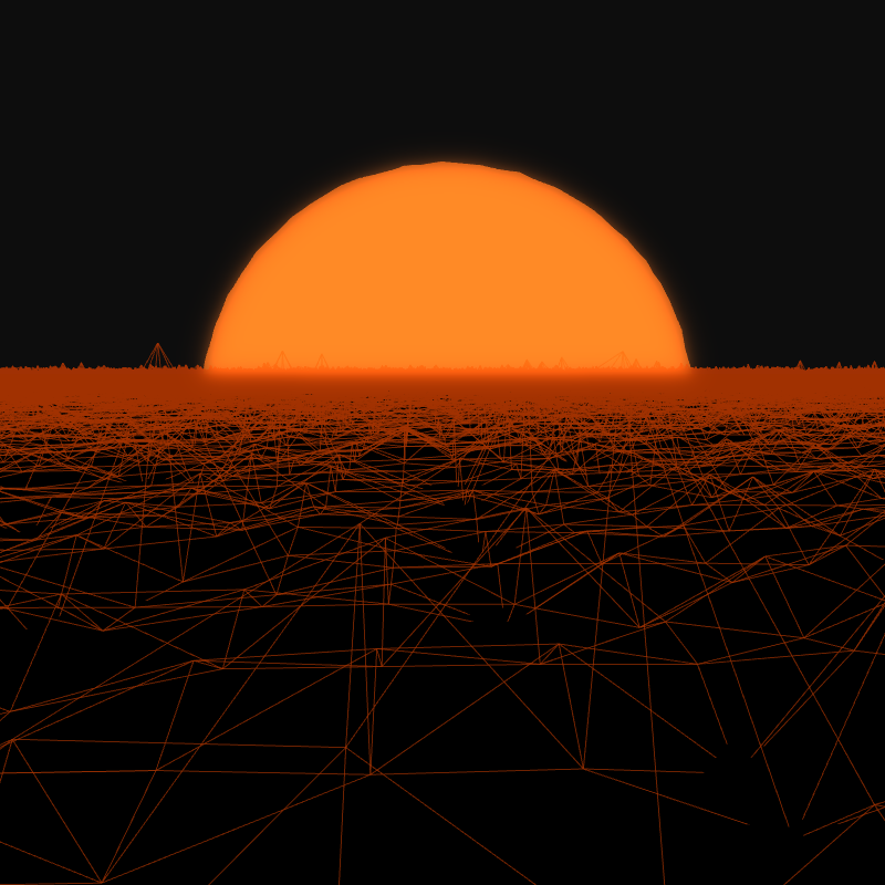 Generative Retrowave Field #132