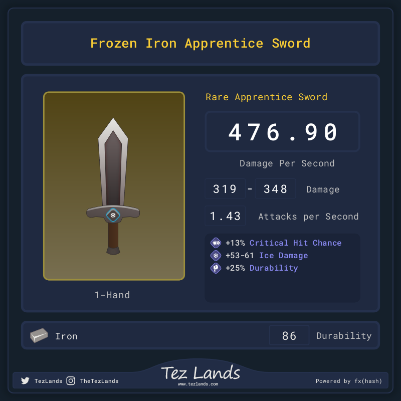 Tez Lands - Apprentice Sword #24