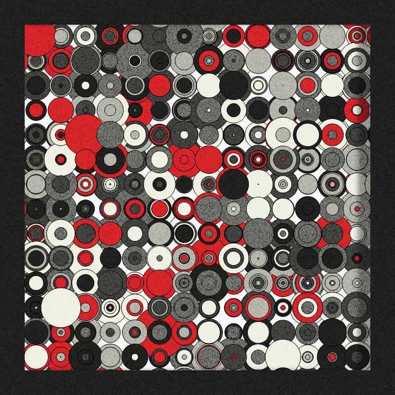 Red, Grey and Circles #7