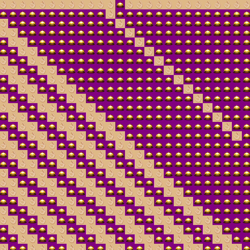 Elementary Cellular Emoji Automata #31