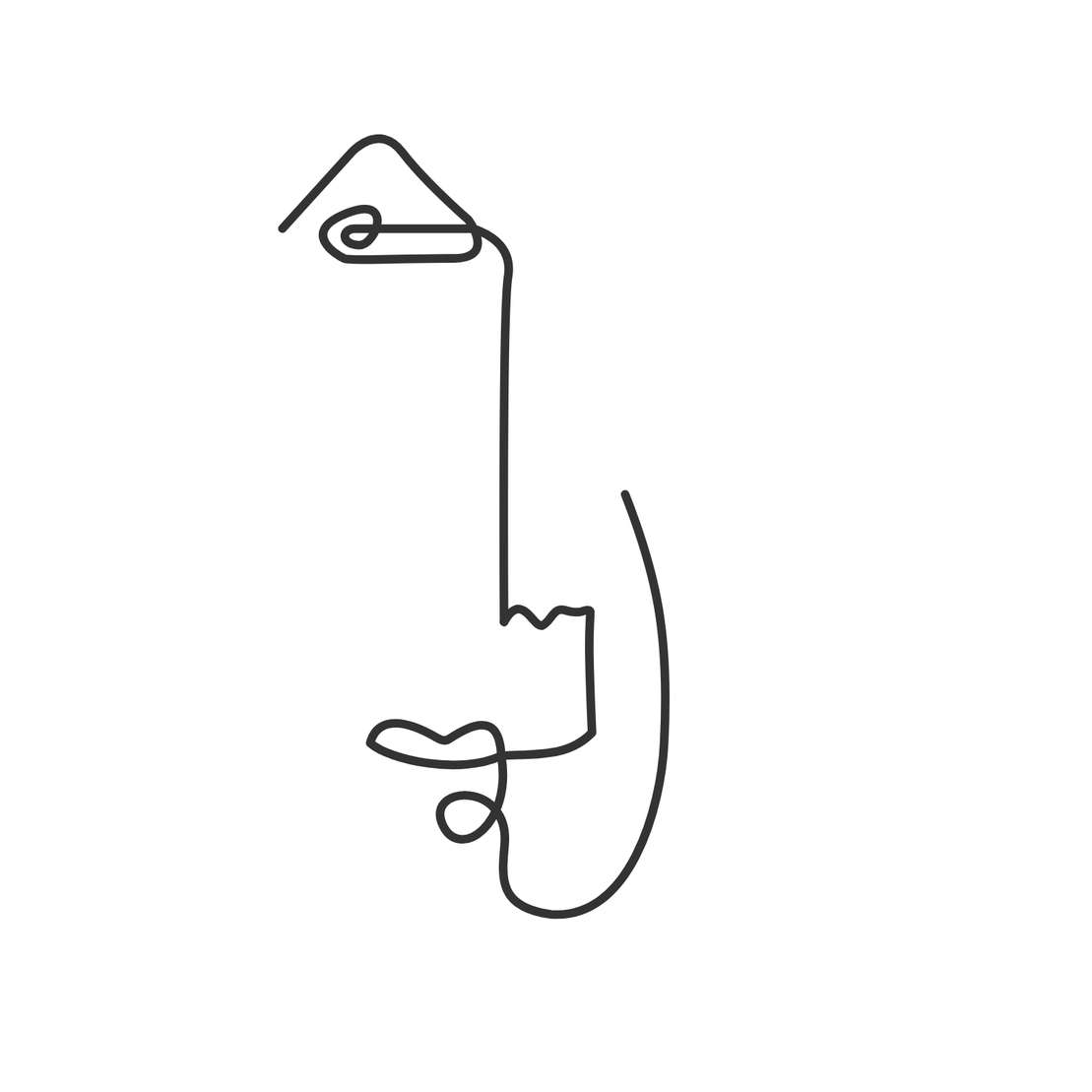 One line faces #42