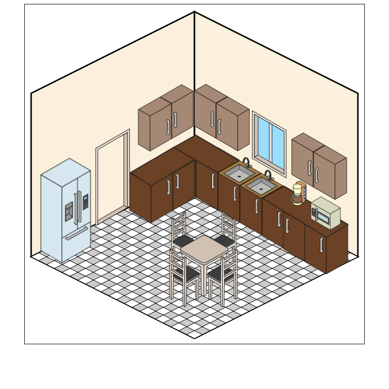 Isometric Kitchen Interior #1