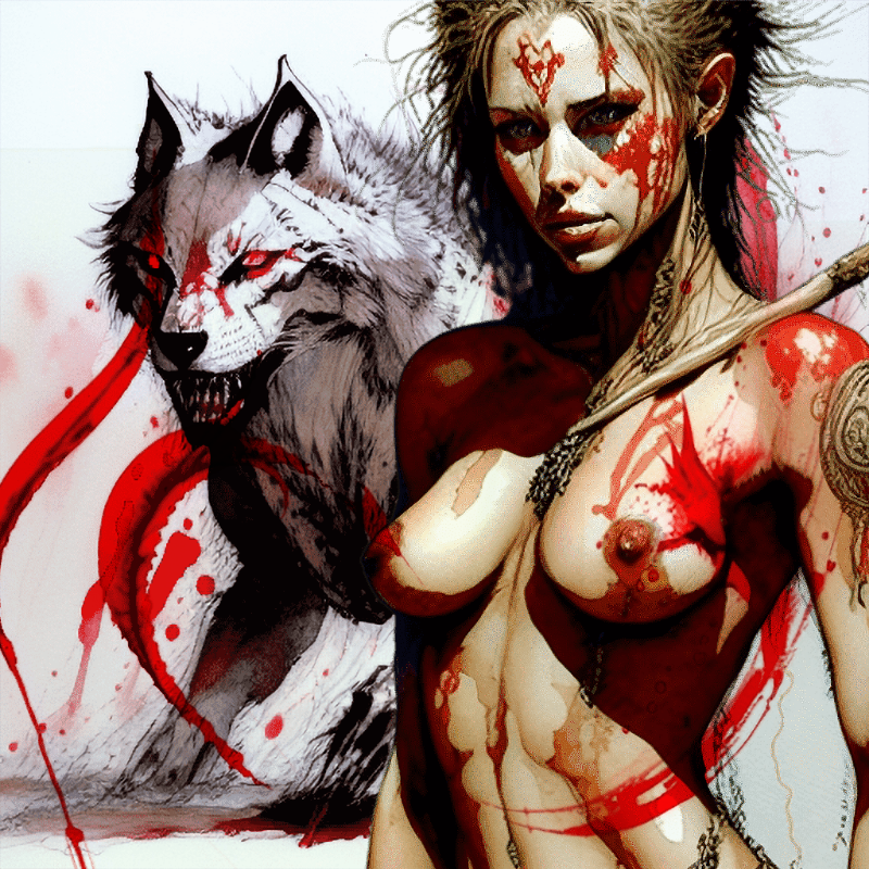 Wild Girl and Wolf #2